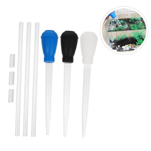 VOSAREA 3pcs Fish Tank Cleaner Manual Waste Gravel Cleaning Tool Water Changer for Easy Aquarium Maintenance