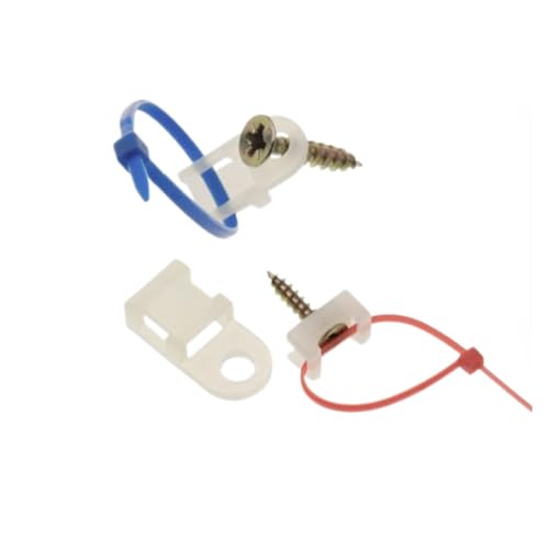Black Cable Zip Tie Mounts Kit - 100 Pcs Saddle Type Mounts Base With 100 6" Nylon Cable Ties And 100 Tapping Screws - size: 6 Inch