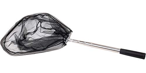 RESTCLOUD Fishing Landing Net with Telescoping Pole Handle, Fishing net Freshwater for Kids Men Women, Extend to 40-63 Inches - style: D: Strong Stainless Handle, 48" Full