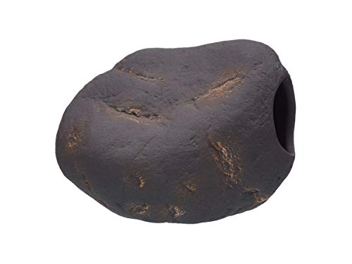 Plecoceramics Cichlid Stone Decoration - Aquarium cave for Cichlids, Betta, Small Fish - Fish Tank Hideway Decor - Betta Toys Hideout Stones House (Magma Stone Large)