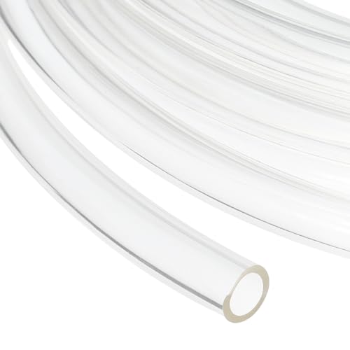 uxcell 5/16 Inch Clear PVC Tubing, 8mm ID x 11mm OD - 15ft PVC Tube Lightweight Vinyl Hose, Transparent Flexible Plastic Water Tubing for Air Oil Water Transfer Aquarium Irrigation - size: 8mm ID x 11mm OD