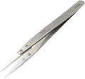 FEITA Precision Pointed Ceramic Tweezers - Temperature Resistant and Anti-Magnetic White Fine Pointy Ceramic Tips Twizzers - For Electronic Repair, DIY Crafting Hobby Tools - 1 Pc - color: White Head