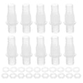 uxcell 10Pcs Plastic Hose Barb Fitting, 7/16" x 1/2" Bulkhead Adapter Union Splicer Mender Pipe Connector with M16 Nut and Washer for Aquarium Air Water Fuel - size: 7/16" x 1/2", M16 Nut