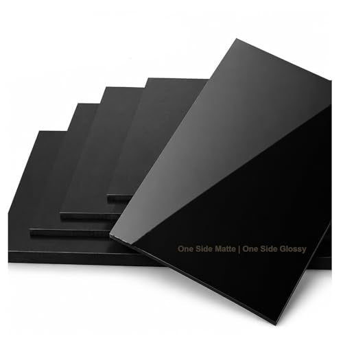 Black Acrylic Sheet for Aquarium Divider and Fish Tank Background, Opaque Cast Panel One Side Matte One Side Glossy,Thickness 2mm,300x300mm 1PCS - color: Thickness 2mm, size: 300x300mm 1PCS