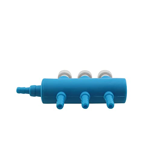 RLECS Air Manifold 8mm to 4mm 3 Way Outlet Air Flow Distributor Aquarium Air Pump Hose Splitters Oxygen Pipe Hose Distributors Fish Tank Splitter Lever for Air Tube Pipe Hose Split-Flow Connector