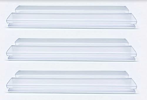 Clear PVC Hinge Piano Style for 3/16" (4.5mm) Material, 6 Inch No Screw or Glue Plastic Aquarium Lid Hinges for Plexiglass Panels, Golf Cart Windshield Hinge, Acrylic Panels, Glass Hinges - 3 Pack - size: 6 Inch
