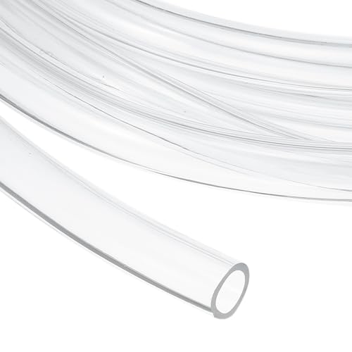 uxcell Clear PVC Tubing, 11mm ID x 13mm OD - 15ft PVC Tube Lightweight Vinyl Hose, Transparent Flexible Plastic Water Tubing for Air Oil Water Transfer Aquarium Irrigation - size: 11mm ID x 13mm OD