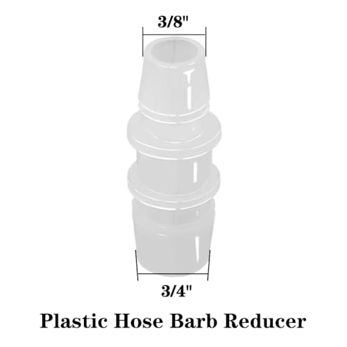 3/4" to 3/8" Hose Barb Reducer Pipe Fittings Adapter, Plastic Joint connector Splicer Mender for Aquarium Household Transport Fuel Gas Liquid Air (Pack of 4) - size: 3/4"-3/8"