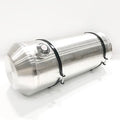 JSD 15.63 Gallons 12''x33" Spun Round Aluminum Gas Tank Fuel Tank End Fill 3/8" NPT Outlet --Off-road mini bike,go kart - size: 12" x 33"