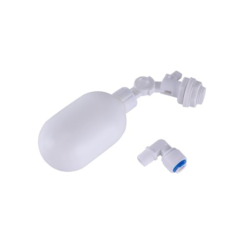 1/4 inch Tube Float Valve Kit,Plastic Float Valve,Ball Float Switch to Auto-Fill Water Stock Tank for Bucket, Water Reservoir,Fish Aquarium,Aquariums