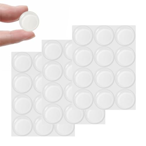 Glass Table Top Anti Slip Pads - Furnigear 3/4" Glass Table Top Bumpers Grippers Non Slip Sticker Self Adhesive Rubber Pad Feet for Cutting Board, Furniture, Laptop, Under Glass - Round Clear 36 Pcs - size: Big Round 36pcs