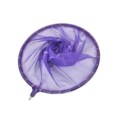 kowaku Fishing Net Mesh Outdoor Soft Catching Hiking Easy Storage Removable Fast Boat Folding Freshwater Fishing Landing Net - color: Purple S