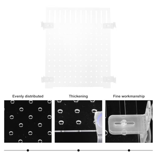 Aquarium Fish Tank Divider 11.81X9.84 Inch Clear Acrylic Isolation Board Transparent Tank Separator for 10-20 Gallon Aquariums Breeding and Separation
