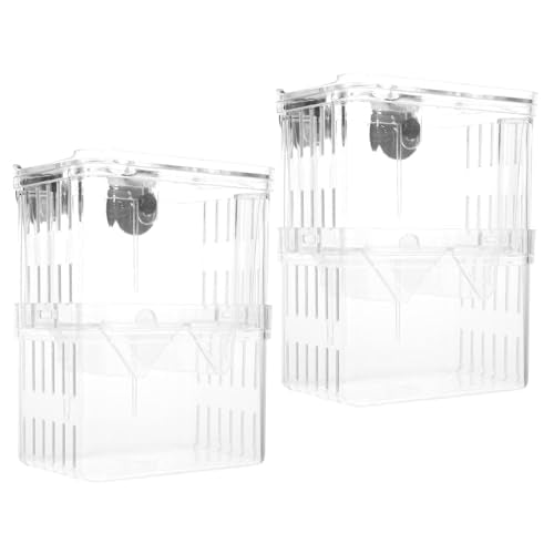 Milisten Aquarium Breeder Box Fish Tank Hatching Incubator Double Layer Isolation Box