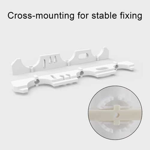 Aventik Tube Fishing Rod Holder Bracket Wall Mounted Boat Side Mount Tool Holder Tube Links with Screws 1/2/3/4/6 Pole Tube Fishing Rod Holders - color: 3-Pole White