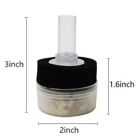 4pcs Small Aquarium Bio Sponge Filter with Suction Cups, Check Valves for 5 Gal, 10 Gal, 20 Gal Breeding Fry Betta Shrimp Fish Tank (Up to 5 Gallon 4 Pcs)