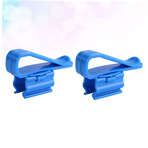 COLLBATH 2pcs Aquarium Filtration Hose Clip Water Clip Holder for Fish Tank Pump Fixing Clamp for Easy Water Changes and Tank Cleaning Compatible with All and Buckets Blue - size: 8.5*1.8CM