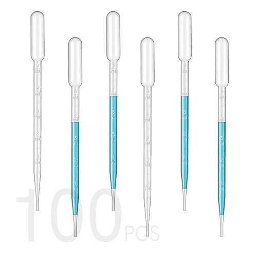 5ML Pipettes Dropper 100PCS, Disposable Plastic Transfer Pipettes for Accurate Liquid Transfer, Perfect for Essential Oils, Resin, DIY Art, Lab Scientific Experiments, Measuring, Science Class - size: 5.0ml-100PCS