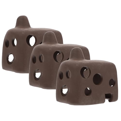 COHEALI 3pcs Irregular Porous Ceramic Fish Tank Shelter Cave for Aquarium Shrimp Breeding Hideout Small Fish Tank Landscape Decoration