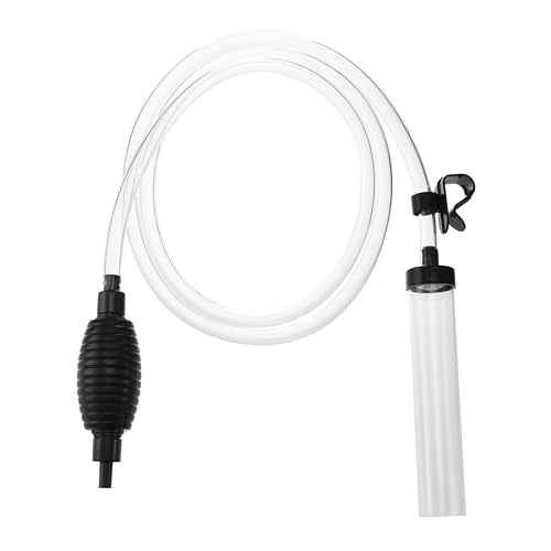 6ft Aquarium Siphon Vacuum Cleaner, Hand Siphon Pump Water Changer for Fish Tank Cleaning Gravel & Sand - size: 6ft