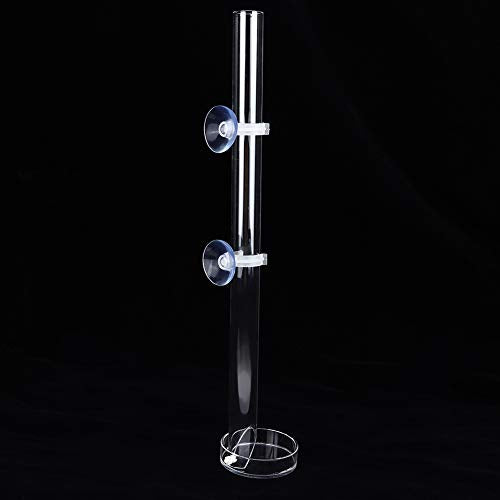 Shrimp Feeding Tube and Dish Set,Acrylic Shrimp Feeder Tube Feeding Dish Bowls for Fish Aquarium Shrimp Fish, with 2 Suction Cups,Fish Feeding Supplies(Tube Length 20cm)