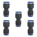 zjxed 1/2" OD x 3/8" OD Pneumatic quick Connector Push to Connect fittings Straight reducer Union/Coupler (Pack of 5) - size: 3/8 inch-1/2 inch
