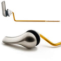 Qualihome Brushed Nickel Finish Side Mount Toilet Handle Replacement Kit, Universal Toilet Tank Flush Lever Fits Most Standard Side-Mount Toilet Tanks - color: Brushed Nickel