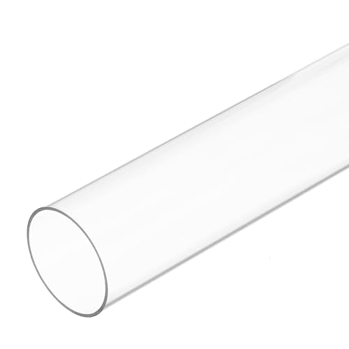 MECCANIXITY Plastic Pipe Rigid Polycarbonate Round Tube Clear 1 3/16"(30mm) ID 1 1/4"(32mm) OD 14"(350mm) High Impact for Lighting, Models, Water Plumbing - size: 1 3/16"IDx1 1/4"ODx14"