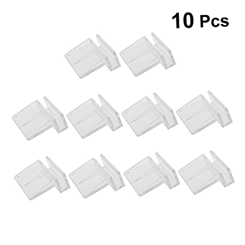 PRETYZOOM 20pcs Acrylic Fish Tank Cover Support Bracket Aquarium Rack and for Fish for Tanks Cover Frame - color: Transparentx2pcs, size: 5*4x2pcs