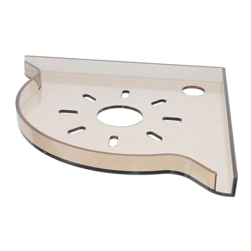 Triangle Aquarium Corner Stand Space-saving Organizer for Fish Food and Supplies Multifunctional Desktop Divider for Aquariums Transparent Design for Efficient Storage - color: Light Brown
