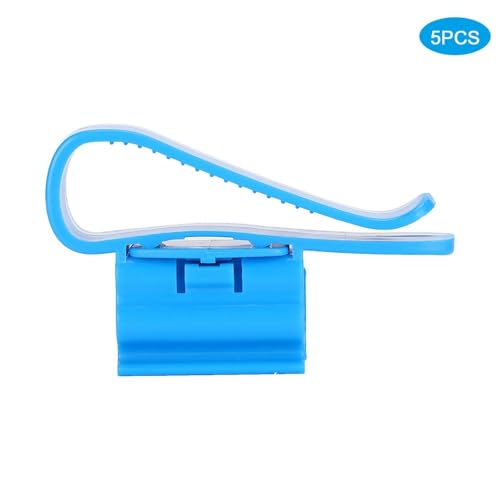 5Pcs Aquarium Water Pipe Clips Leak-Proof Design Adjustable 8-16mm Hose Holder for Fish Tank Water Change Tools(Blue) - color: Blue