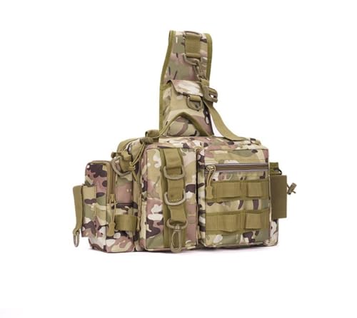 Tactical Fishing Backpack with Rod Holders,35L MOLLE Tackle Bag Water Resistant for Men and Women,Outdoor Gear Storage for Saltwater and Freshwater (Desert Camouflage) - color: Desert Camouflage