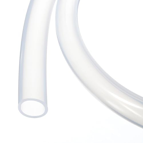 3.3ft 1/2" ID x 5/8" OD Silicone Tubing Clear 12.7mm x 15.9mm Industrial Plastic Tubing Pure Silicone Hoses for Pump Siphoning Draining Irrigation Brewing - color: Clear, size: 1/2" x 5/8"