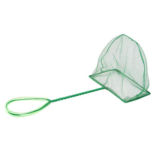 2 Pcs Aquarium Fish Net, 6 inches Fine Mesh Quick Catch Fish Net for Fish Tank Betta Fishing Net - color: Green, size: 6" (2-Pack)