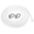 uxcell Silicone Tubing 22mm(7/8") ID 26mm(1") OD 10ft Silicone Rubber Tube Air Hose Water Pipe Clear with Clamps - size: 22mm x 26mm