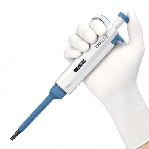 5-50ul Single Channel Pipette, High Accurate Manual Adjustable Variable Volume Micropipette, 0.5μl Increment, Pipettes for Laboratory, Scientific and Industrial Research - size: 5-50μL