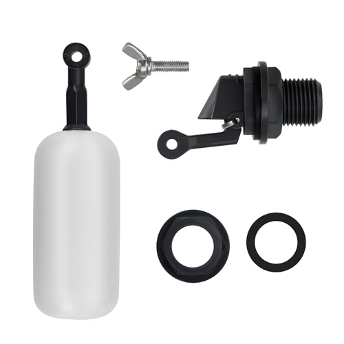 2-Pack Adjustable Arm Float Ball Valve for Automatic Water Level Control in Livestock Water Troughs, Aquariums, Hydroponics, and Reservoirs, 1/2 Inch NPT Thread