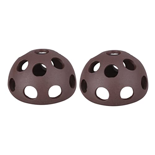 IMIKEYA 2pcs Porous Ceramic Shrimp Nest for Fish Tanks Durable Hemisphere Breeding House for Underwater Decor and Shelter Shrimp Hideout and Egg Collector