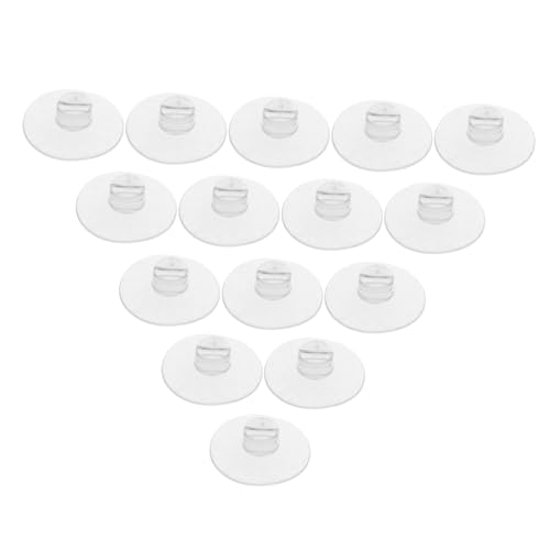 STOBAZA 20pcs Mini Suction Cups Hooks for Glass Shower Aquarium Desktop Heavy Duty Cable Clip Replacement