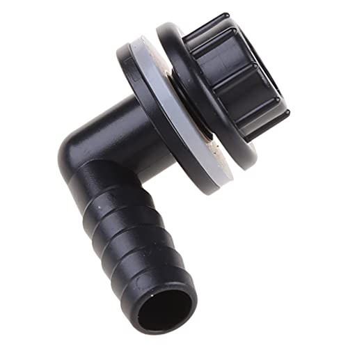 Flexible Tank Adapter (Bulkhead), Water Pipe Storage Adapter Connector, Plastics Elbow Quick Connector, 14mm Inner Diameter, Leakproof, Easy Installation, for Aquariums, Ponds Water Piping