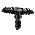 70 Pack Barbed Tee Fittings, 1/4" Drip Tubing, Black, Plastic, Irrigation Fitting, HOSE PIPE FITTING, Barb Tee, 1/4 inch - size: 70P-Tee Fittings