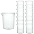 50ml Plastic Laboratory Beakers with Transparent Measuring Scale -15 Pcs, Durable Lab Measuring Cups for Science Experiments, and Classroom Use - style: 50ML