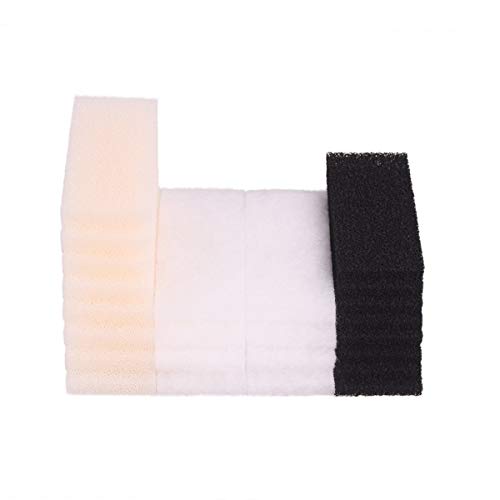 Compatible Foam Filter Pads for Fluval U2 (8X Foam Pads, 8X Carbon Filter, 8X Polyester Filter Pads) - size: 8x Foam, 8x Carbon, 8x polyester pads