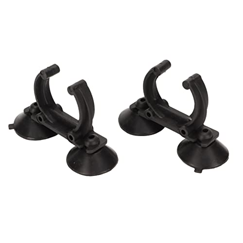 Vikye Aquarium Heater Suction Cup Clips Strong Fixing Stable Holders for Fish Tanks, 2-Pack, LED LightsHeating RodsWater Pipes, Plastic, 1.3in Diameter 1.4in Clamp Height 2.0in for Fish Tank