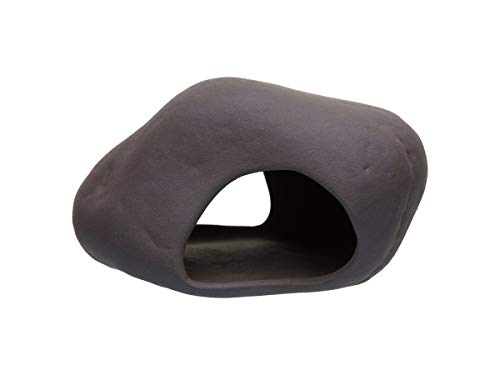 Plecoceramics Cichlid Stone Decoration - Aquarium cave for Cichlids, Betta, Small Fish - Fish Tank Hideway Decor - Betta Toys Hideout Stones House (Stone Medium)