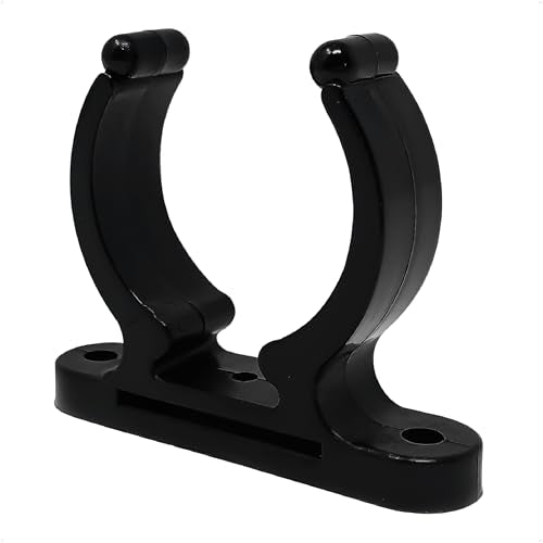 Five Oceans Boat Hook Holder, Kayak Paddle Holder - Paddle Holder for Kayaking, Paddle Holder Clip - Kayak Paddle Clip, Easy Mounting with Mounting Hardware, Black - Heavy-Duty Plastic - FO1843