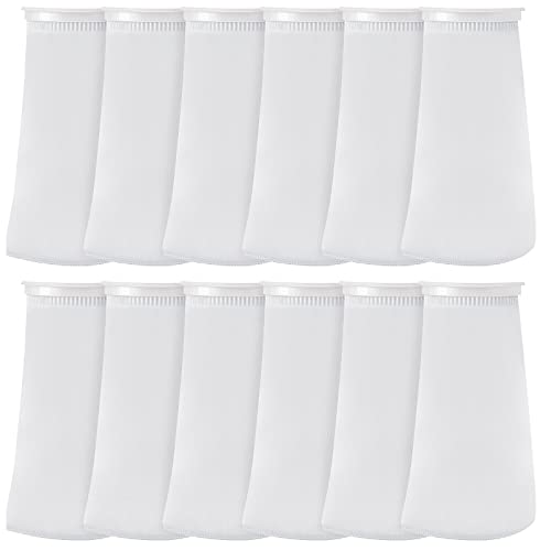 Jecery 16 Pack 4 Inch Ring Filter Socks 200 μm Aquarium Filter Bags Aquarium Socks for Tank Sump Saltwater Freshwater(9 × 4 inches) - size: 9 × 4 Inches