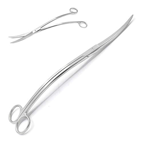 12” Wave Scissors Stainless Steel with Chrome Finish Perfect for Aquarium Tank| Aquarium Plant Tool