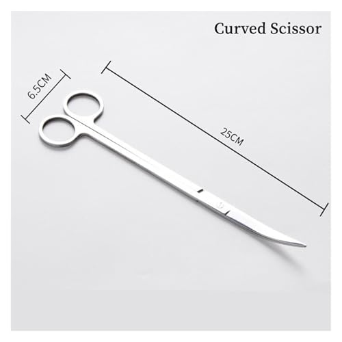 Aquarium Scissor Tweezers Tool Stainless Steel Aquatic Plants Set For Aquarium Maintenance(Curved Scissors) - color: Curved Scissors