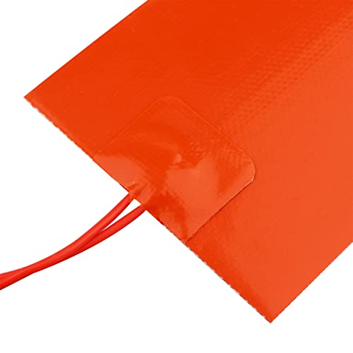 DERNORD 4PCS 12V 25W Silicone Heating Pad Rubber Flexible Heater Mat 80mm X 100mm - size: 12V 25W